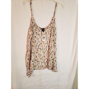 Women's Torrid White Floral Sleeveless Blouse Size 1